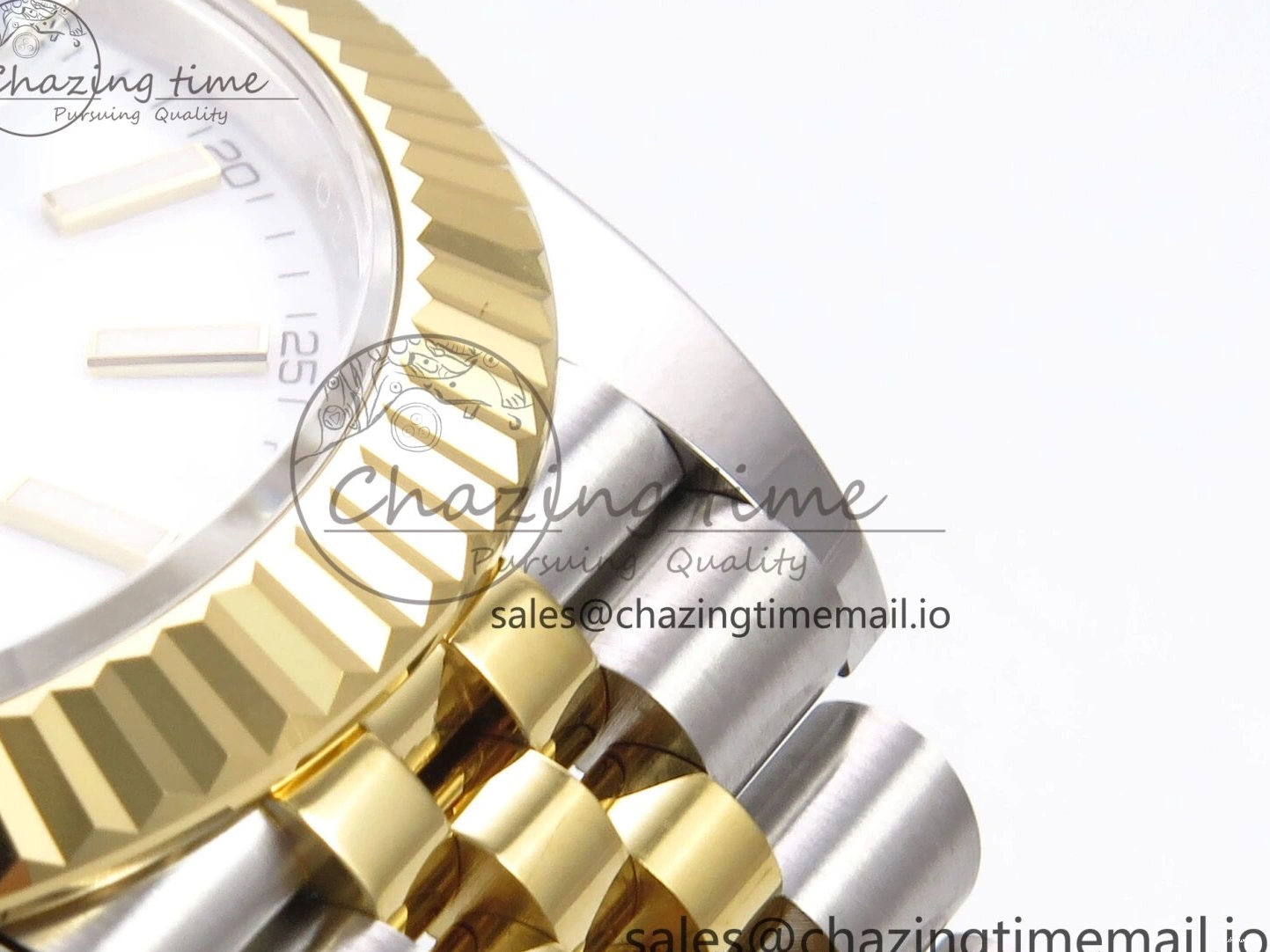 SS Best 41 Bracelet EWEF Stick DateJust Dial Jubilee A3235 White on Edition 126333 YG 0305